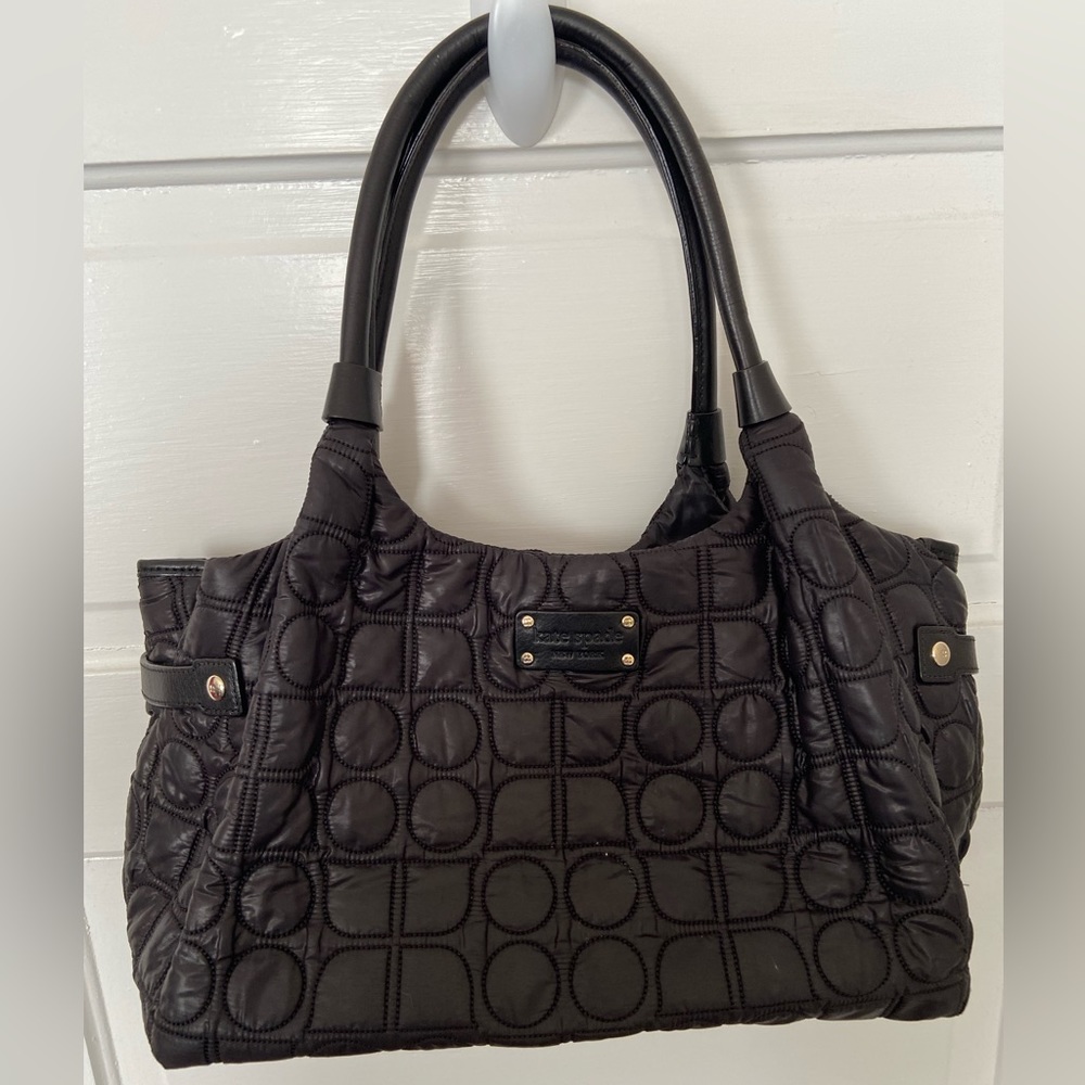 Kate Spade black quilted nylon purse